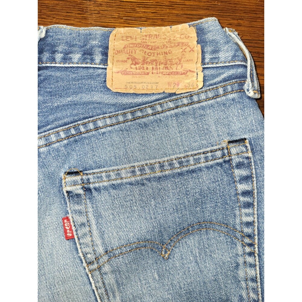 Vintage 1975 Levi's 505 Single Stitch Jeans Talon 42 Zip W29 L34 Factory 8... - Picture 4 of 16